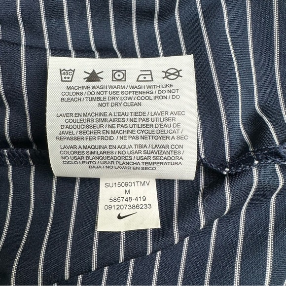 Nike Men’s MEDIUM Golf Tour Performance Dri-FIT Blue White Striped Polo - Picture 8 of 9